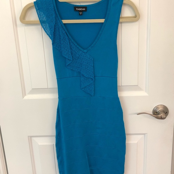 bebe Dresses & Skirts - Blue Bebe bandage dress